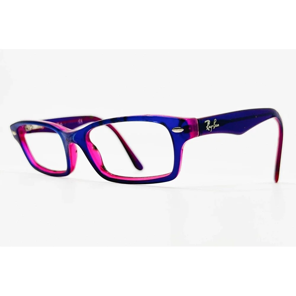 Ray-Ban Eyeglasses Kids Blue Pink RB 1530 3666 Rectangle 48-16-130
